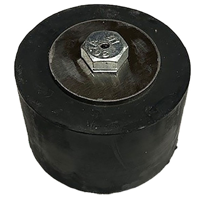 Industrial Floor Door Stop Black Rubber with Hex Bolt Fastener