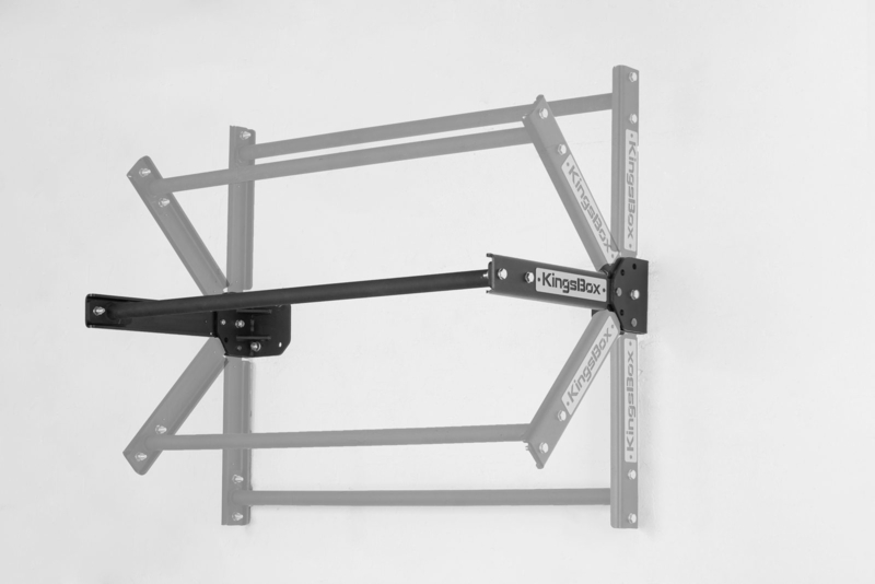Industrial Pull Up Bar Pivoting Arms Vertical Rails Wall Mounted