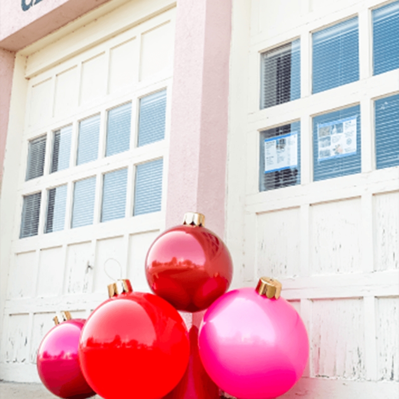 Inflatable Ornament Hot Pink And Vibrant Tones Glossy Entrance Display
