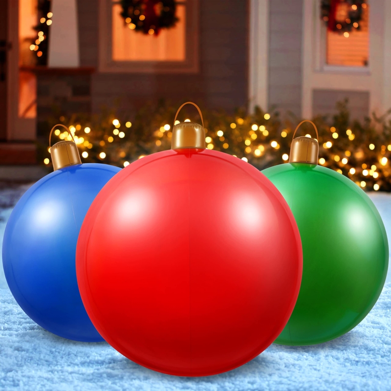 Inflatable Ornaments Glossy Primary Color Set Traditional Yard Decor