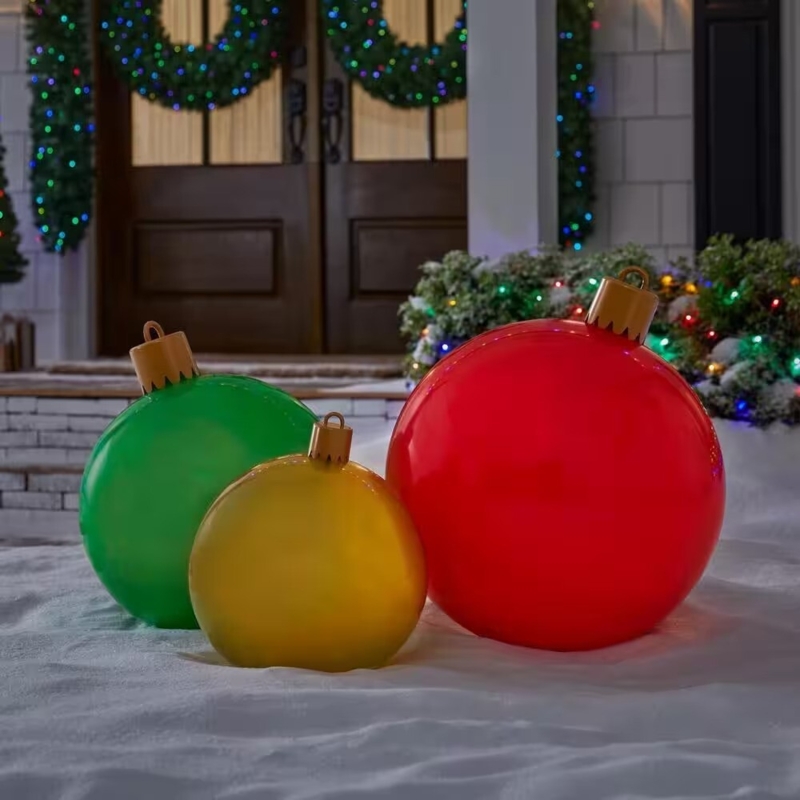 Jumbo Inflatable Ornaments Sunny Yellow Semi Glossy Lawn Decor Set