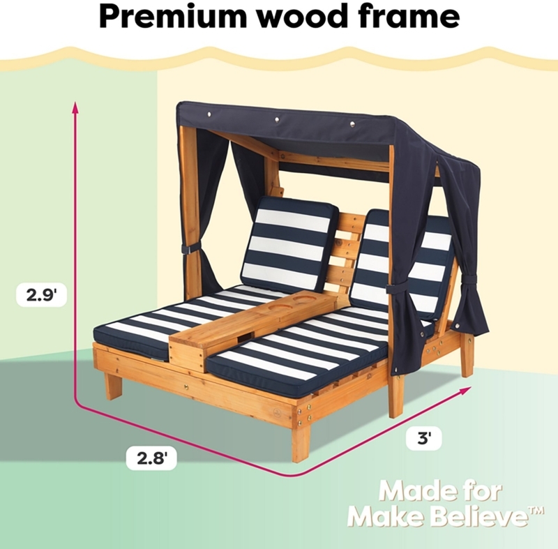 KidKraft Double Chaise Lounge with Cup Holders | Academy