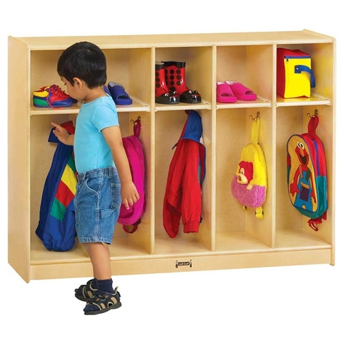 Kids Storage Locker: Kickplate Base, Toddler Height, Birch Plywood