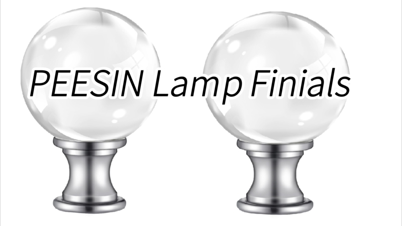 Lamp Finials Clear Crystal Ball Silver Toned Base Screw Cap