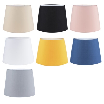 Lampshade Modern Tapered Drum Mustard Yellow Fabric