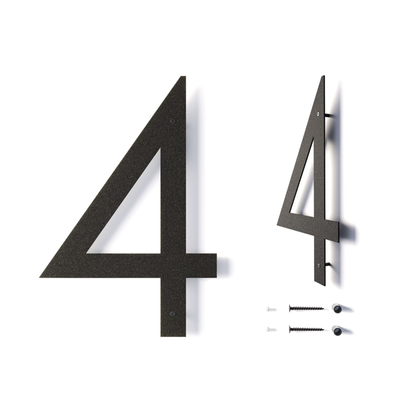 Large Floating House Numbers 18 Inch Rustproof Metal Standoff
