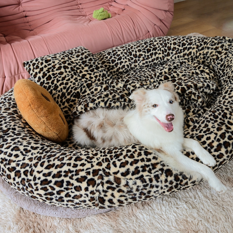 Leopard Human Dog Bed - Beds For Humans And Dogs | Furdear Human Sized Dog  Bed  furdear