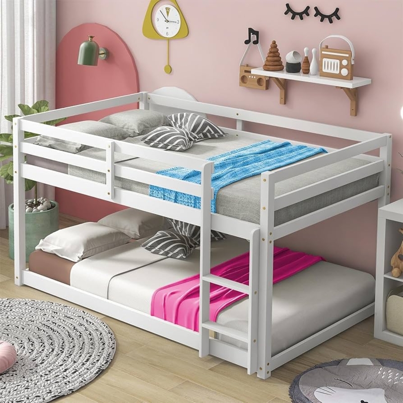 Low Bunk Bed Toddler Floor Design Modern Nursery