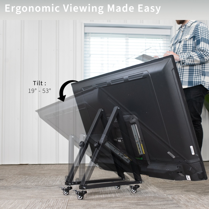 Low Height Mobile 32 to 65 TV Stand  VIVO - desk solutions, screen  mounting, and more