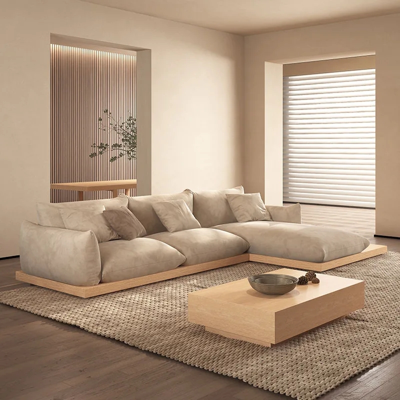 Low Profile Modular Sectional with Platform Base and Deep Seating