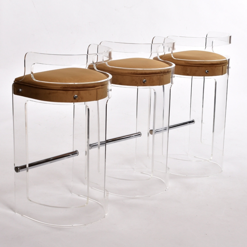 Lucite Bar Stools Hill Manufacturing Lucite Chairs Set Of Post Modern  Curved Clear Acrylic Lucite Bar