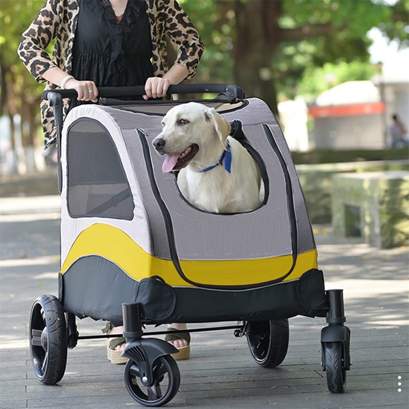 M L XL Pet Stroller Premium Foldable 4 Wheels Dog Cat Jogger Stroller  Lockable | eBay