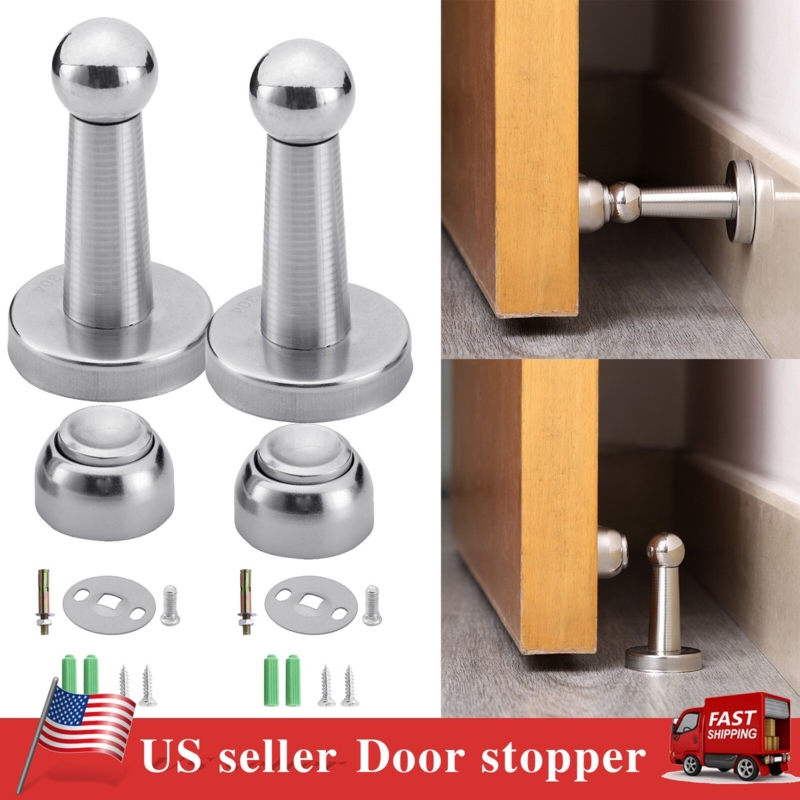 Magnetic Door Stop 304 Stainless Steel Brushed Tapered Pillar