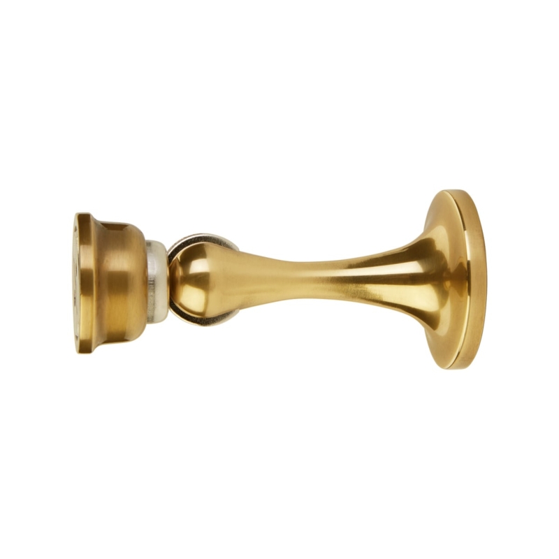 Magnetic Door Stop Brushed Brass American Classic Flared Base