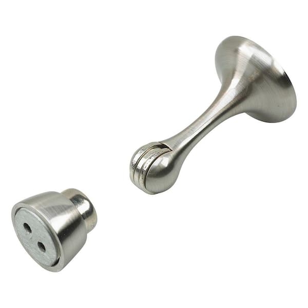 Magnetic Door Stop Brushed Nickel Tapered Neck Flared Base