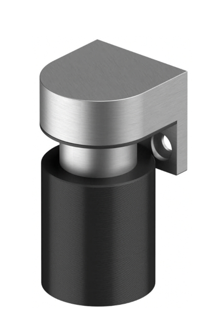 Magnetic Door Stop: Two-Tone Brushed Satin & Matte Black Wall Holder