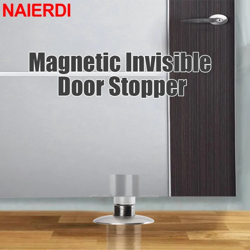 Magnetic Door Stopper Invisible Design Low Profile Heavy Duty Floor Plate