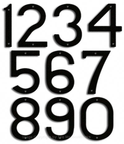 Majestic Large 10 Inch Black House Numbers