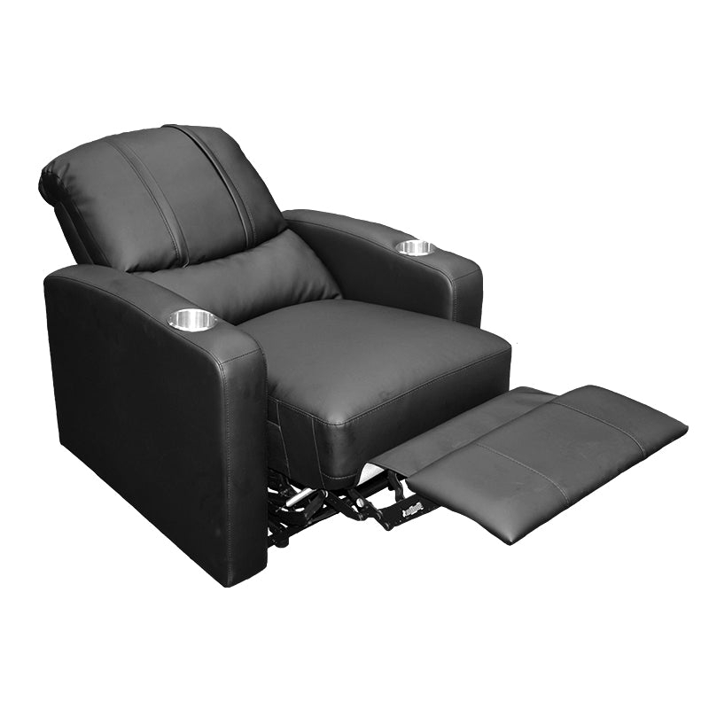 Manual Recliner with Dual Cup Holders & Vertical Stitching