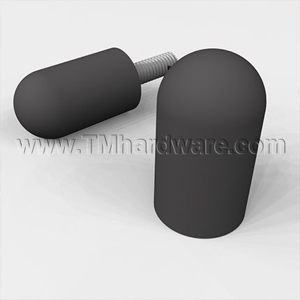 Matte Black High Impact Door Stop Bumper Threaded Mount