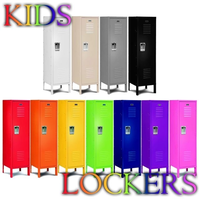 Metal Locker with Raised Base in Rainbow Color Range