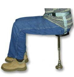Milk Stool Strap On Design, Adjustable Industrial Seat