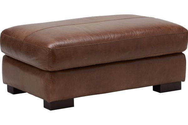 Miller Leather Ottoman at Gardner White