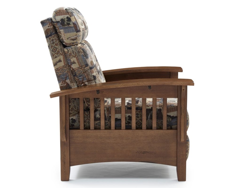 Mission Recliner Wilderness Pattern Upholstery Rustic Lodge