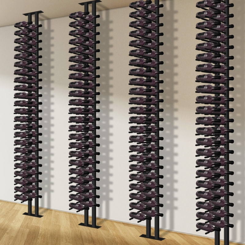 Modern Floor To Ceiling Wine Rack with High Density Display