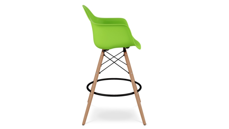 Modholic Eiffel Counter Stool with Arms, Green (Set of 2)