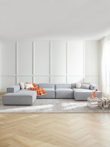 Modular Sectional Sofa, Low Profile Contemporary Lounge Seating