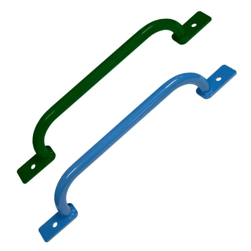 Monkey Bar Rungs Forest Green Blue Curved Ends Glossy Safety Grab Bars