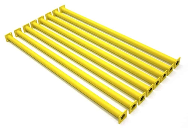 Monkey Bar Rungs Set of 8 Square Plates Cylindrical Industrial Hardware