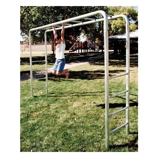 Monkey Bars Silver Galvanized Freestanding Ladder Ends Industrial Steel