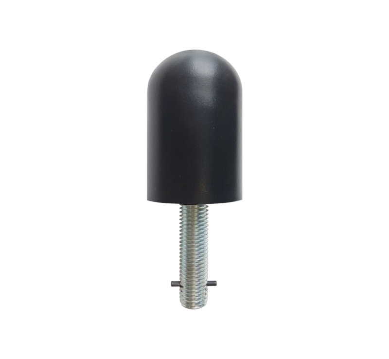 Moulded Heavy Duty Door Stop Matte Black Security Pin Threaded