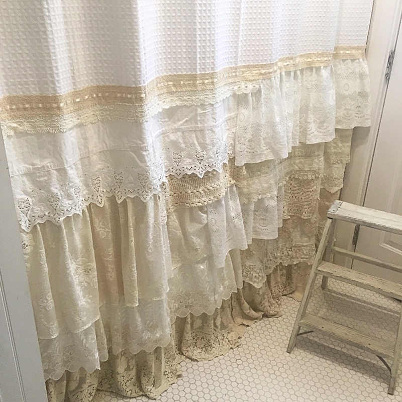 My Bohemian Bathroom with Vintage Lace  Hallstrom Home