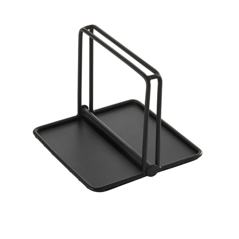 Napkin Holder: Minimalist Matte Black Tubular Metal with Pivoting Arm