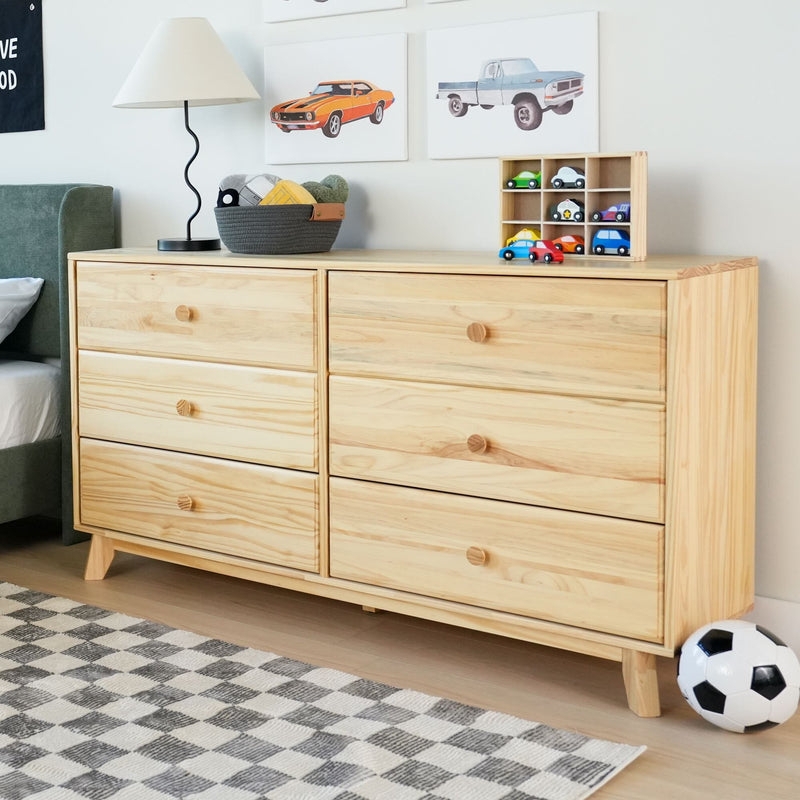 Natural Wood Chest Prominent Grain Tapered Legs Mid Century