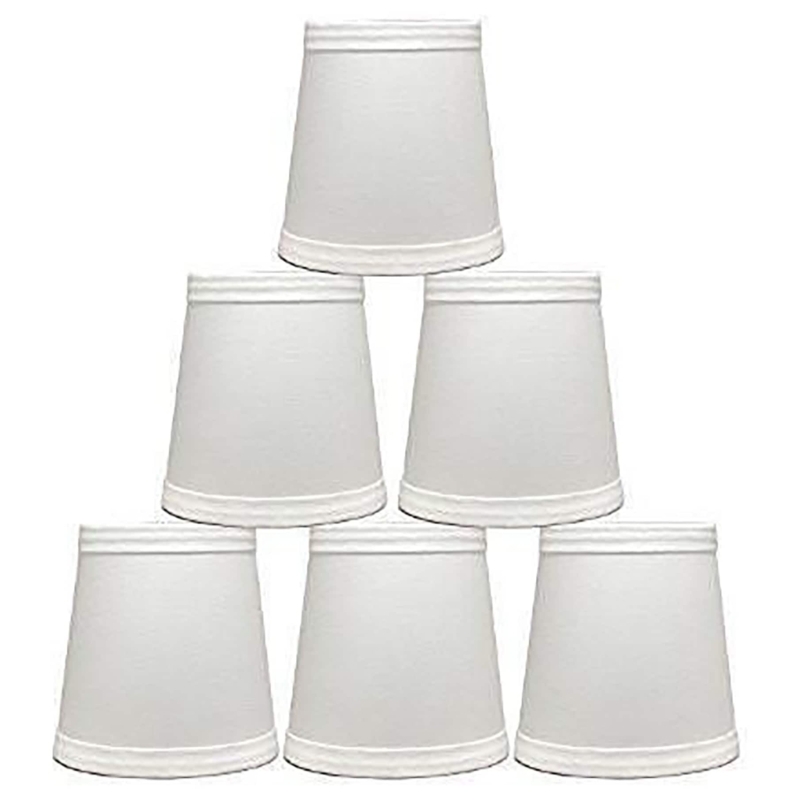Off White Linen Chandelier Lamp Shade Piping Set