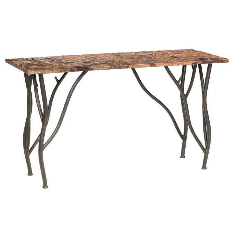 Organic Modern Console Table with Nature Motif and Branch Legs