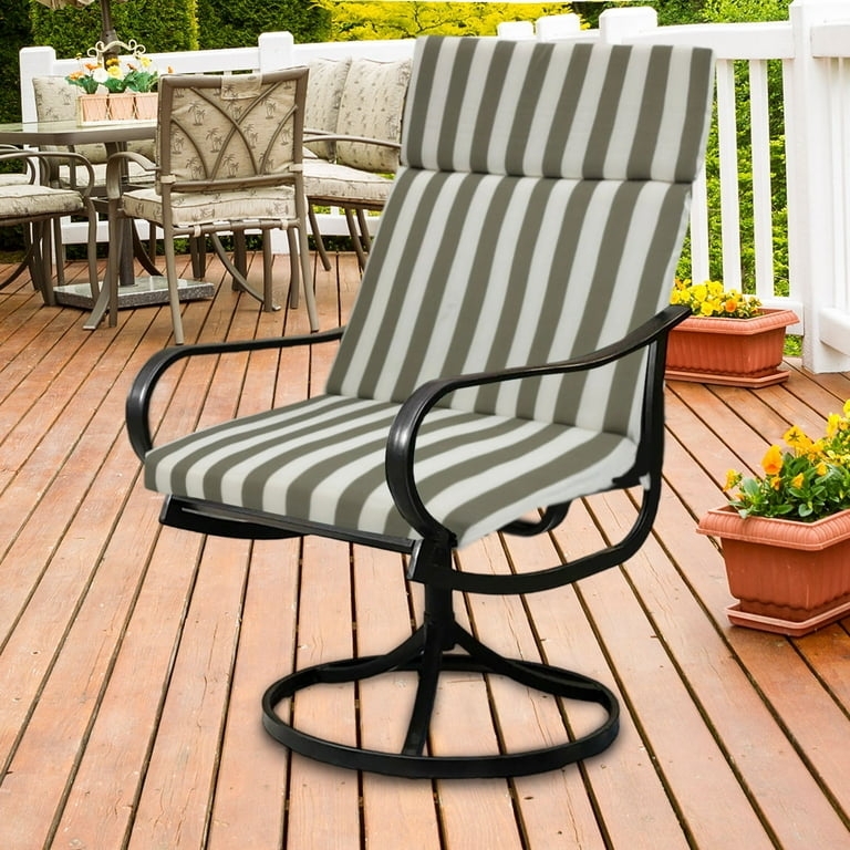 Outdoor Chair Cushions High Back - Waterproof Patio Cushions with Removable  Covers, Fade-Resistant Lawn Chair Cushions Machine Washable for Dining  Rocking Chairs -