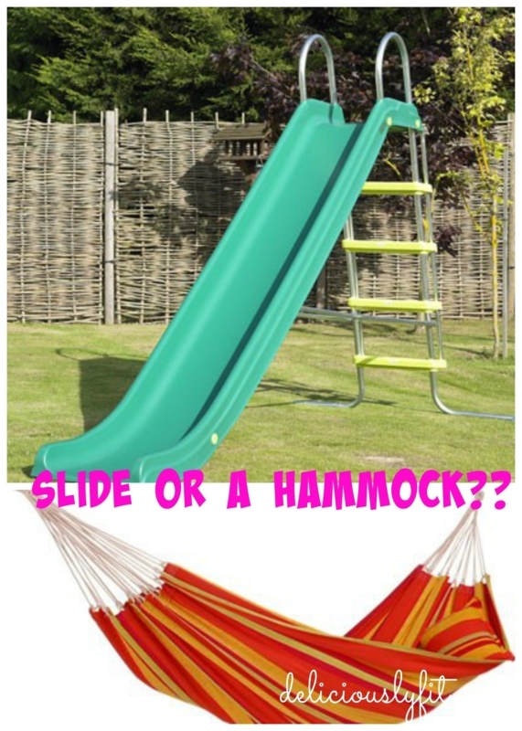 Outdoor Slide Teal Green Chute Silver Tone Metal Frame Ladder Steps