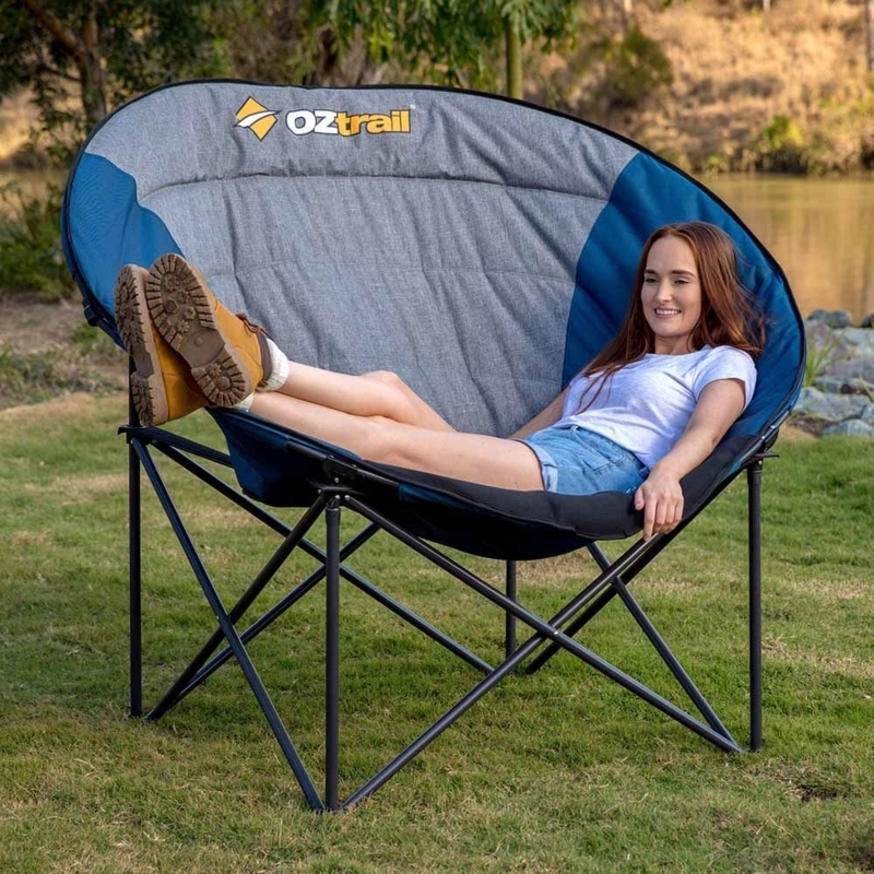 Oversized Outdoor Moon Chair Padded Folding Seat