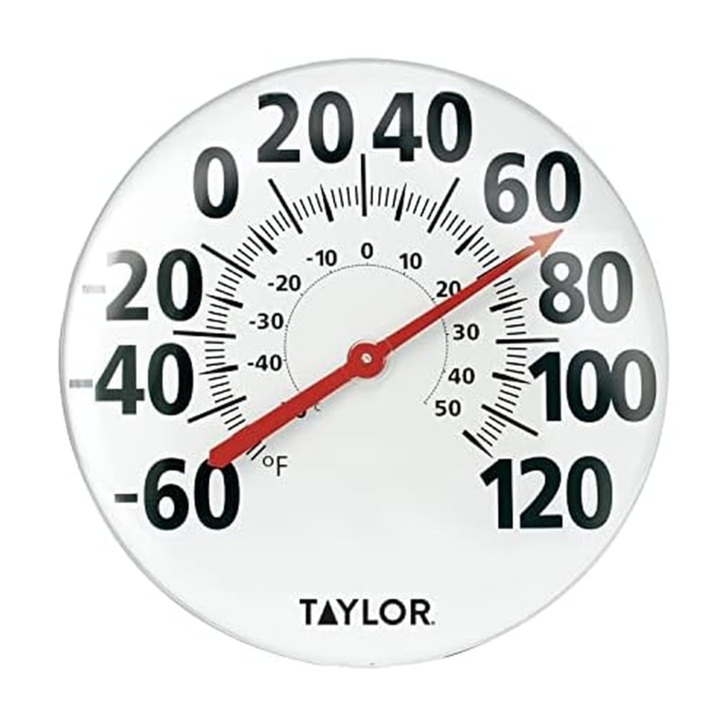 Oversized Wall Thermometer 18 Inch High Contrast Metal Industrial Decor
