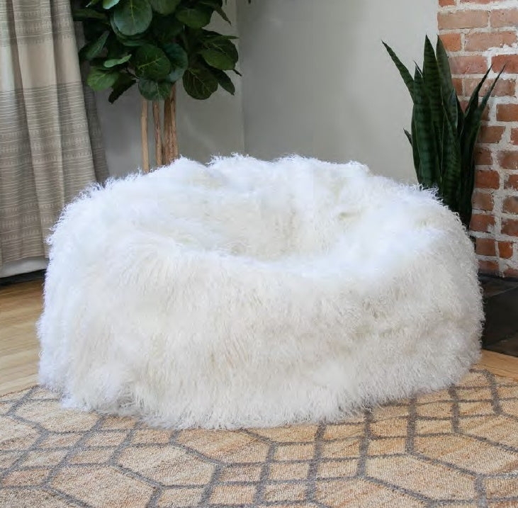 Parker Wool 6 Foot Tibetan Lambskin Bean Bags
