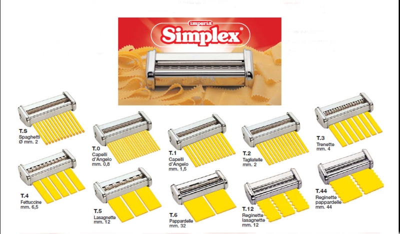 Pasta Cutter Attachments Precision Width Options Chrome Pappardelle Roller