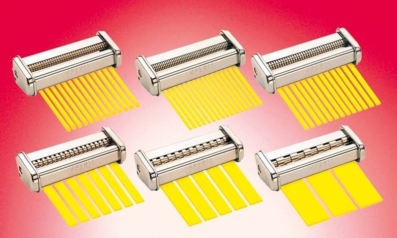 Pasta Maker Attachment Multiple Cutting Widths Stainless Steel Imperia Cutters