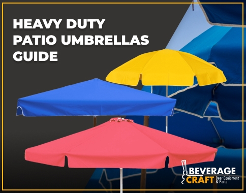 Patio Umbrella Scalloped Valance, Primary Yellow Heavy Duty, Commercial.