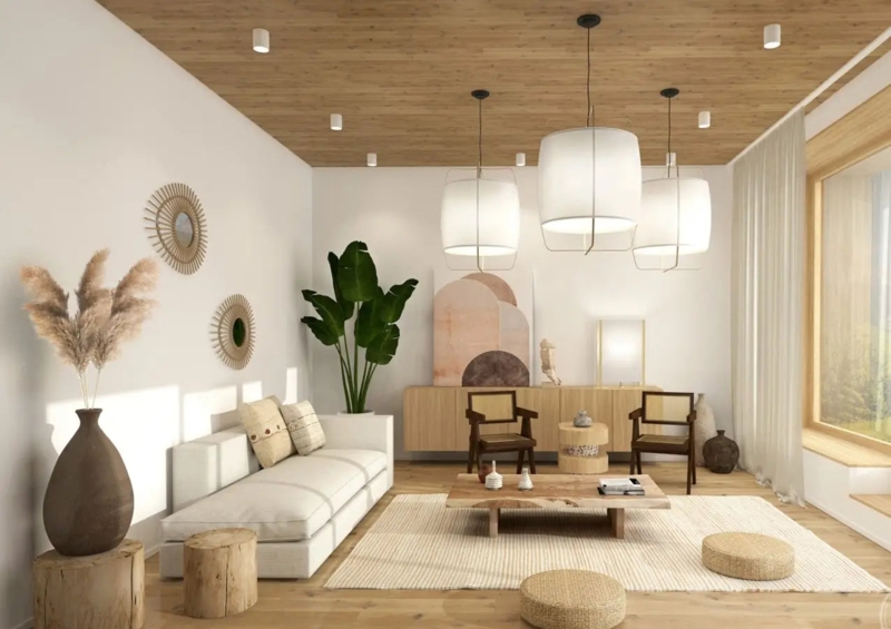 Pendant Light Oversized Paper Lantern Shades Minimalist Japandi