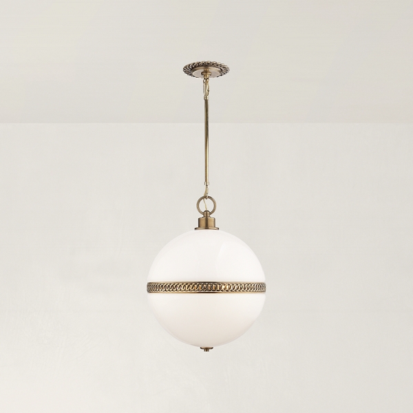 Pendant Light Ring Link Rope Textured Band Traditional Nautical